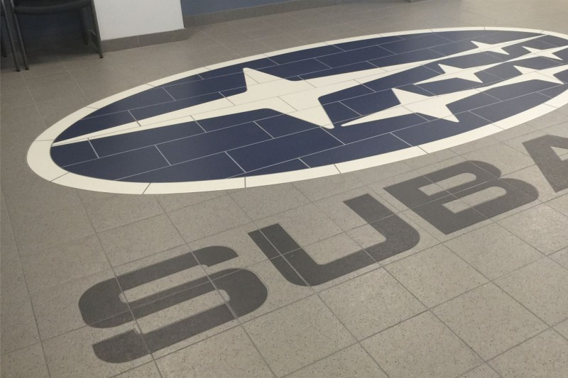Subaru Showroom Tile CT-1 with custom Subaru logo!