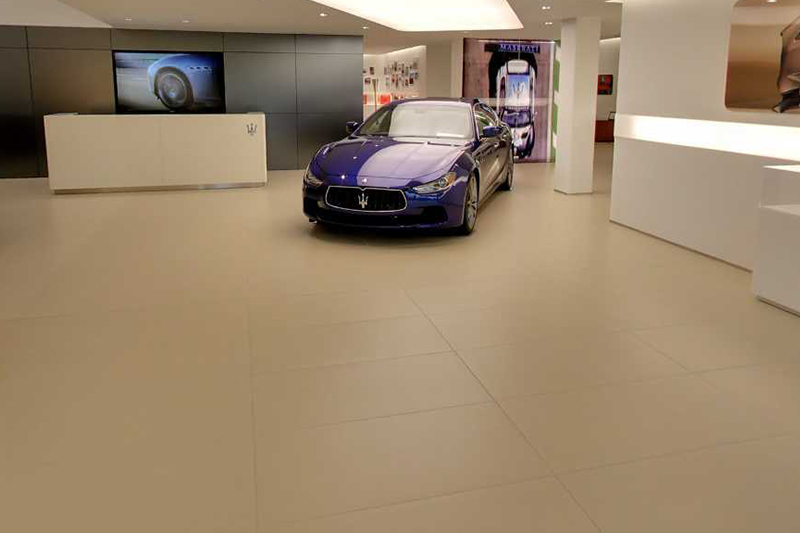02_Ferrari_Maserati_GT_Showroom_Tile_AutoStone Floor Systems