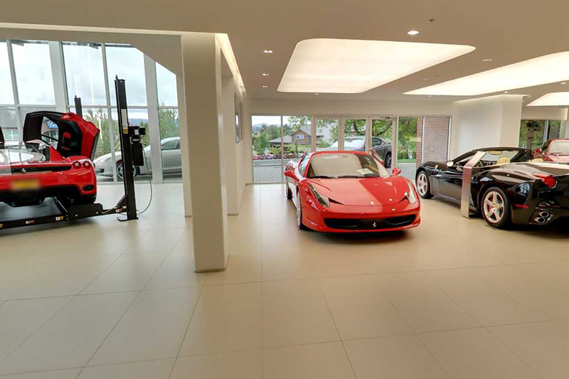 04_Ferrari_Maserati_GT_Showroom_Tile_AutoStone Floor Systems