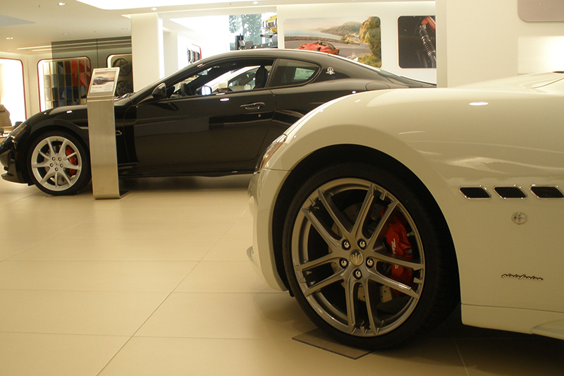 15_Ferrari_Maserati_GT_Showroom_Tile_AutoStone Floor Systems