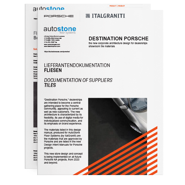 Destination Porsche AutoStone ItalGraniti Technical Document Coprorate Architecture Tile Program