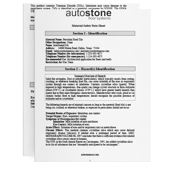 Material Safety Data Sheet 