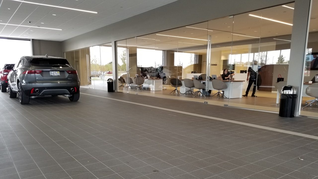 JLR Service Reception - Field JLR 111 Elba and Accent JLR110 Cefalu Grey - clinkershop